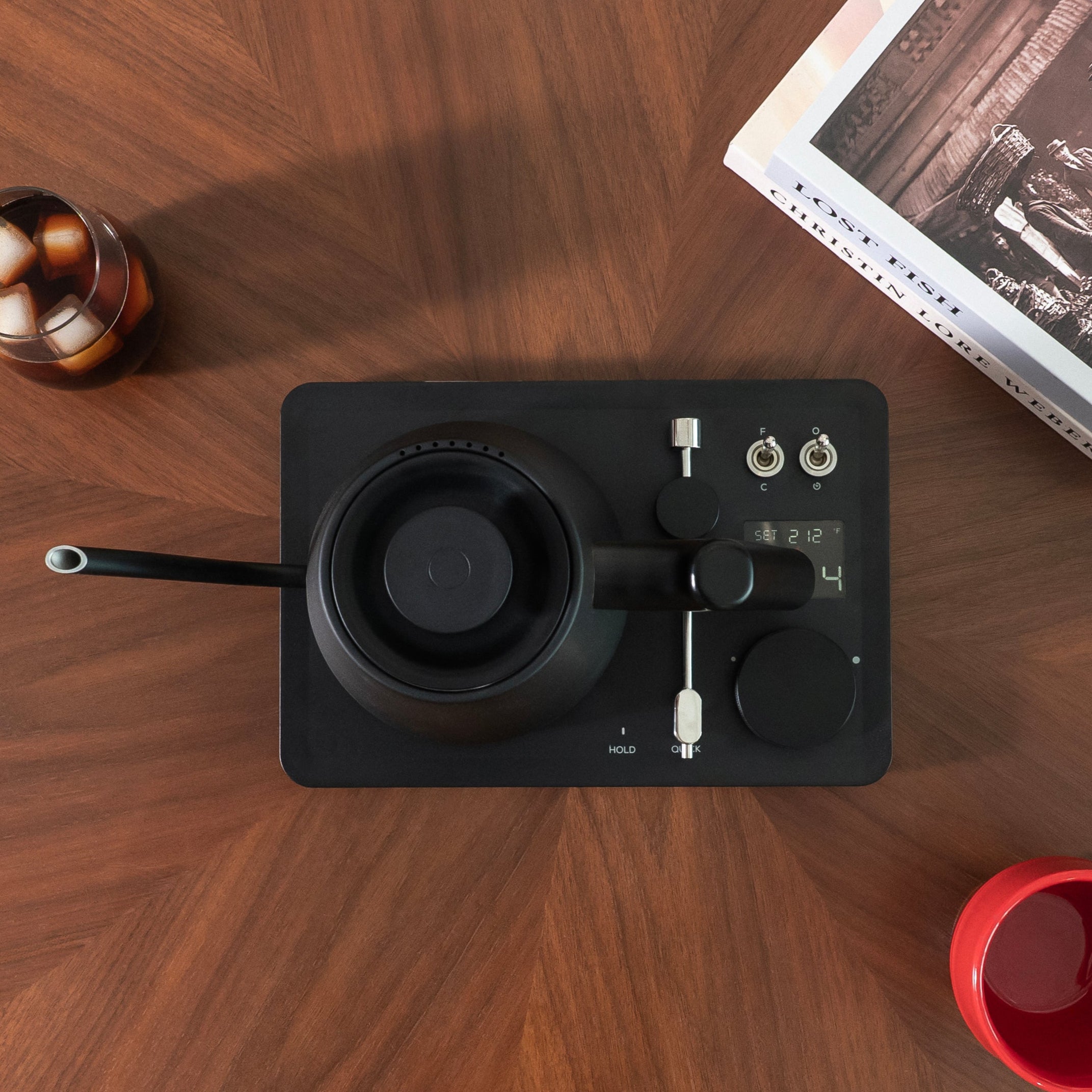 Lafeeca DJ Pour Over Gooseneck Kettle Top view Square