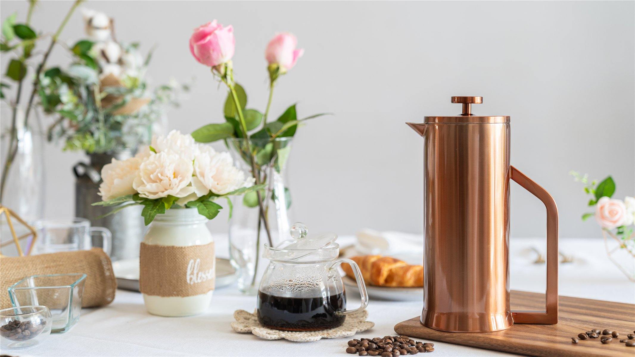 Stainless Steel French Press Coffee Maker - Lafeeca