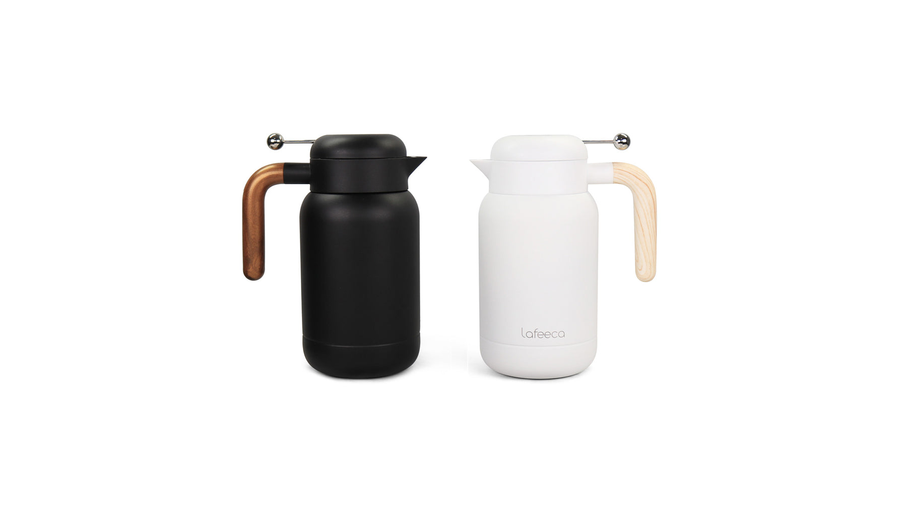 Lafeeca Thermal Coffee Carafe - Beverages Dispenser - Tea Pot Water Pitcher - Double Wall Insulated Thermos - 1500 ml Black