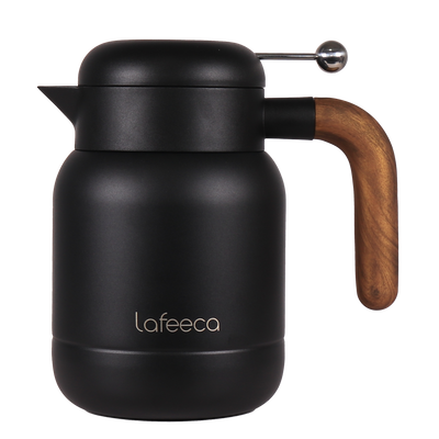 Lafeeca Aura Thermal Coffee Carafe Black, 1 L – insulated carafe for pour-over coffee, tea and water