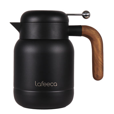 Lafeeca Aura Thermal Coffee Carafe Black, 1 L – insulated carafe for pour-over coffee, tea and water
