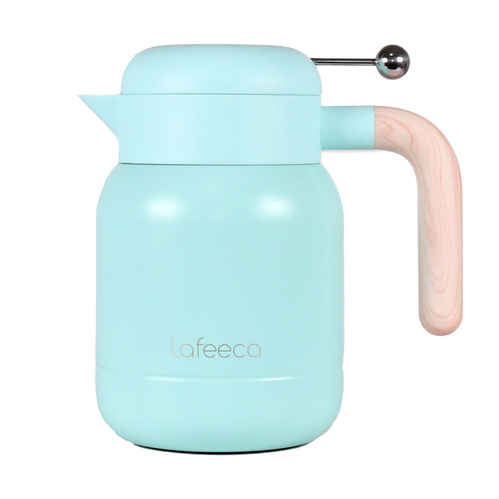 Lafeeca Thermal Coffee Carafe Tea Pot Stainless Steel, Double Wall Vacuum  Insulated, Cool Touch Handle, Hot and Cold Retention, Non-Slip Silicone  Base, BPA Free Mirage Blue 
