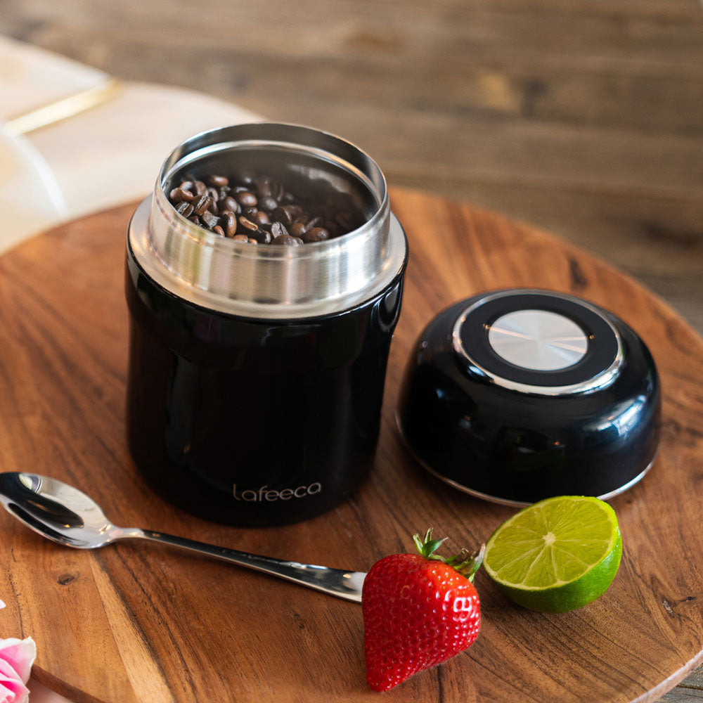 Lafeeca Double-Wall Coffee Canister – Airtight Stainless Storage