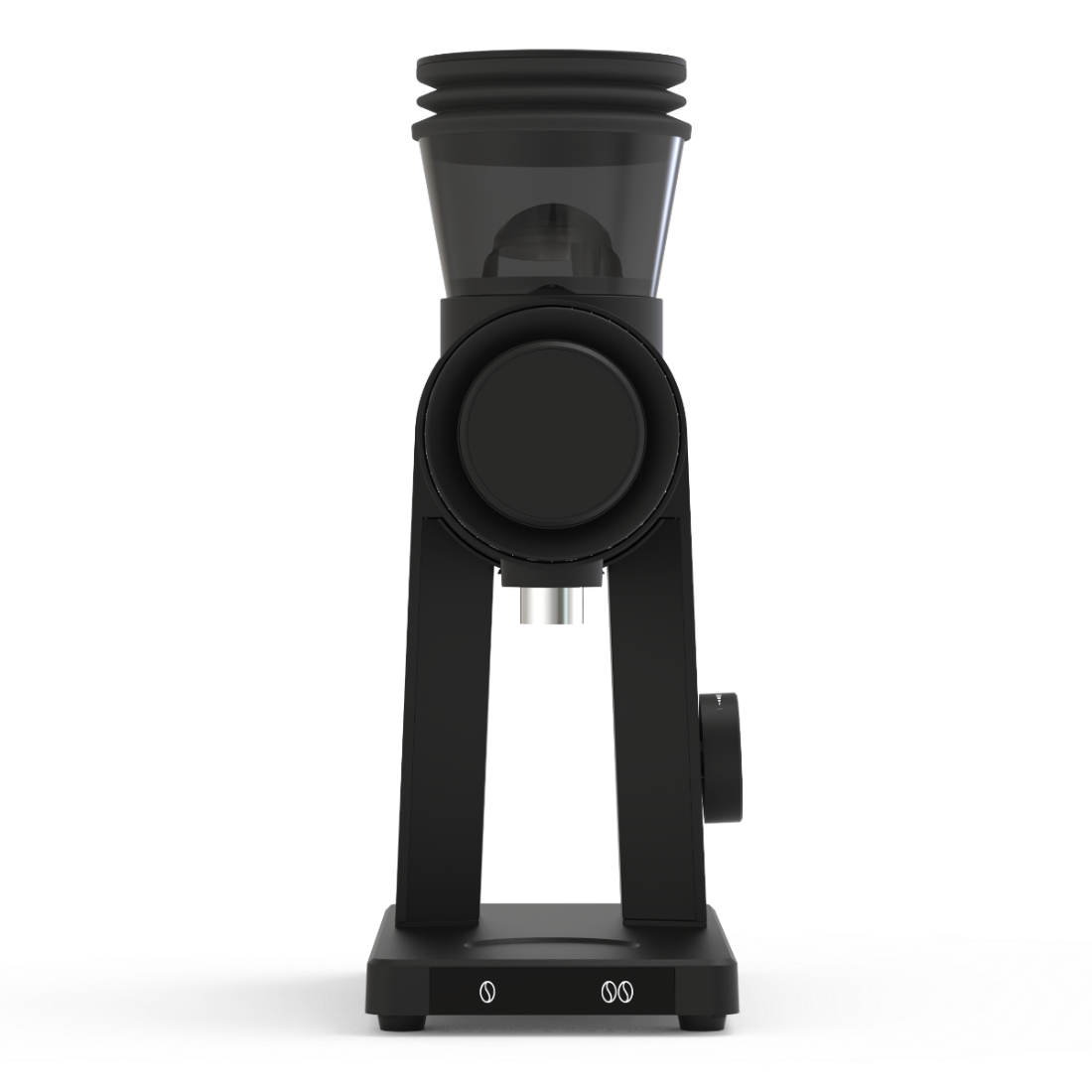 Lafeeca ARC Coffee Grinder Black – front view with bean hopper, grind dial and display