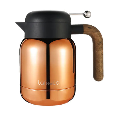 Lafeeca Aura Thermal Coffee Carafe Copper, 1 L – thermal coffee server that keeps drinks hot for 10 hours