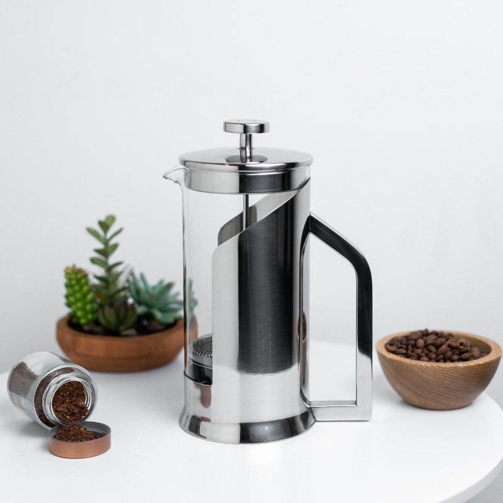 French Press Coffee Maker, Premium Milk Frother, 304 Stainless