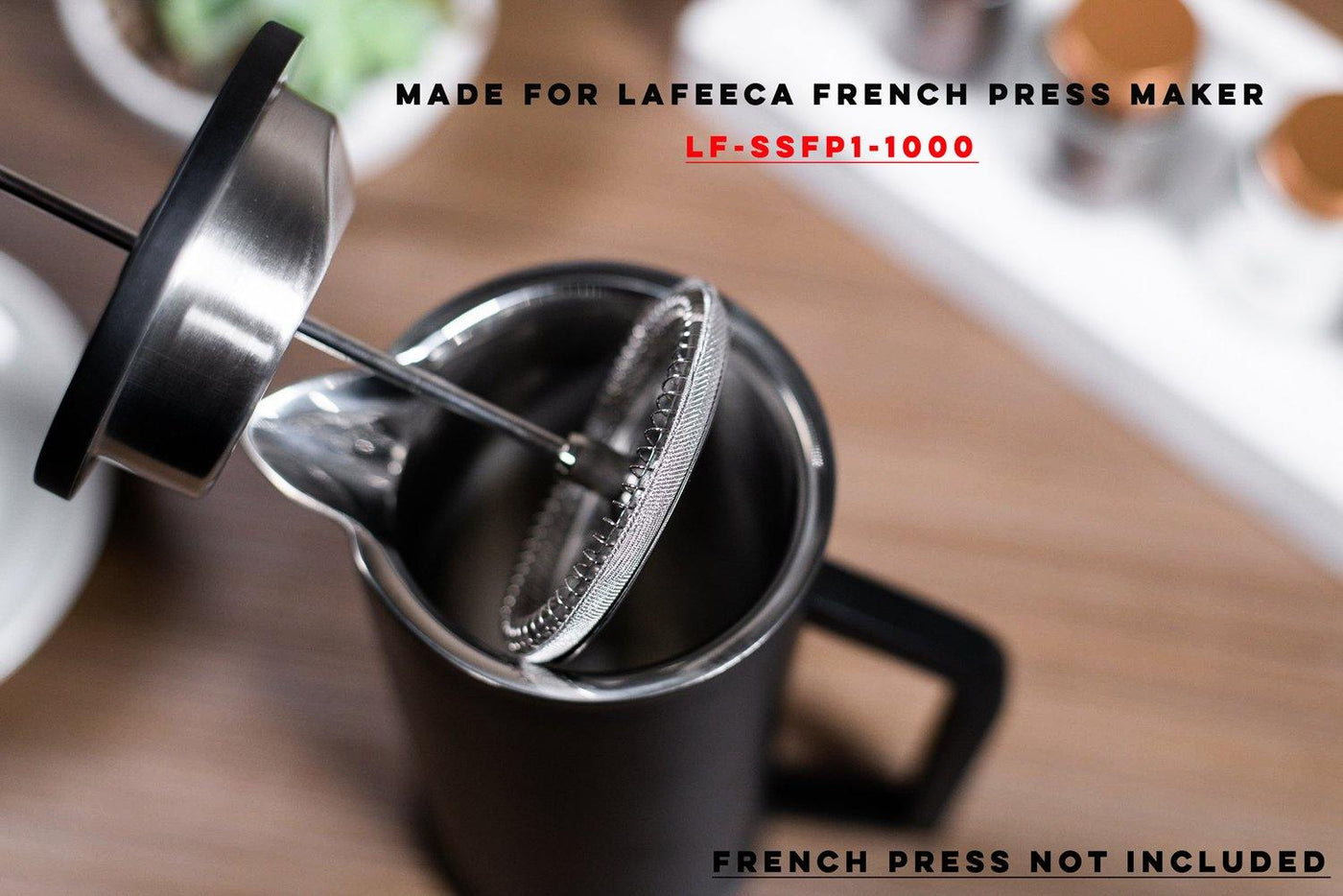 Lafeeca French Press Filter Plunger Replacement Kit - 4 Pack