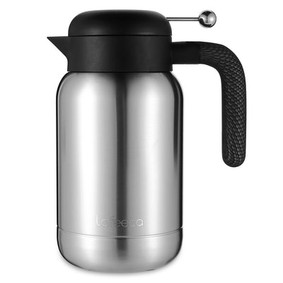 Lafeeca Aura Thermal Coffee Carafe Stainless Steel, 1.5 L – thermal coffee server that keeps drinks hot for 10 hours