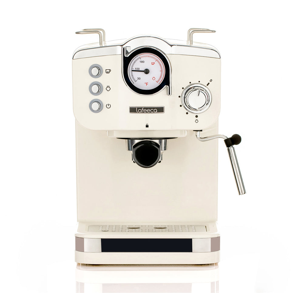  LAFEECA Espresso Machine 19 Bar Fast Heating Cappuccino Coffee  Maker with Milk Frother Steam Wand - Beige: Home & Kitchen