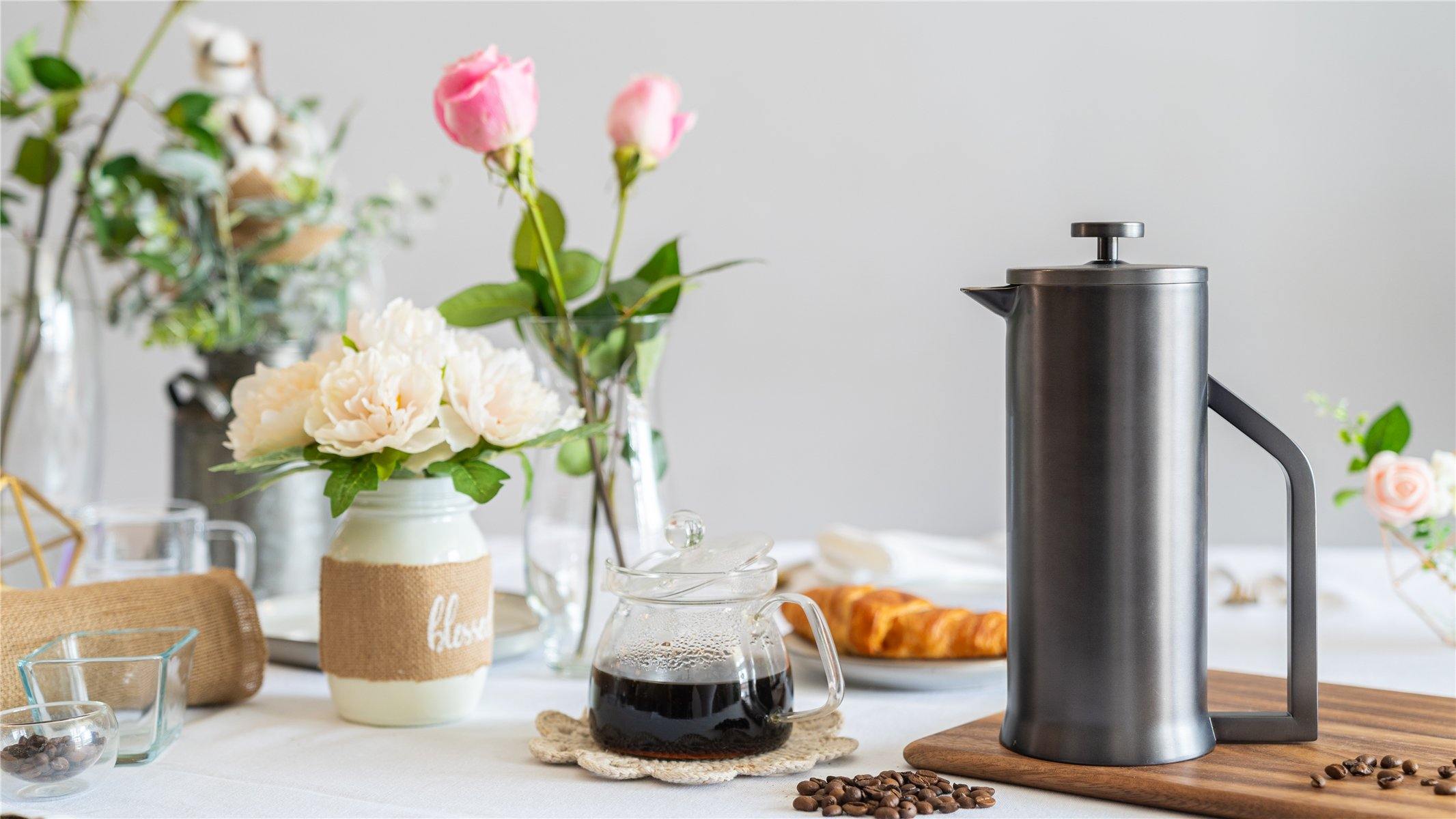 Stainless Steel French Press Coffee Maker - Lafeeca