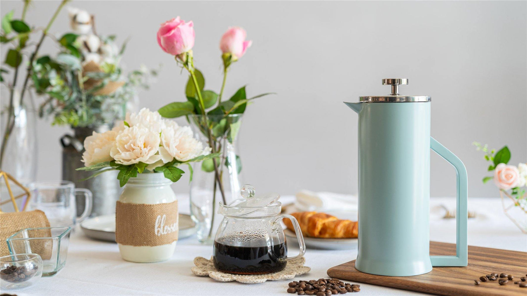 French Press Coffee Maker Stainless Steel Lafeeca